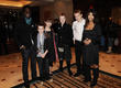 Blue Peter presenters with the nominees for the CBBC me and my movie competition.