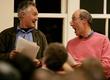 Actors rehearse scripts at the BAFTA / Rocliffe New Writing Forum.