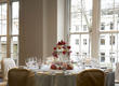 A beautifully decorated table in the David Lean Room at 195 Piccadilly.