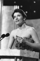 EMMA THOMPSON winner of the 1987 TELEVISION ACTRESS Award for FORTUNES OF WAR and TUTTI FRUTTI (1987) at the Awards Ceremony in 1988