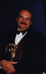 Simon Channing Williams, pictured in 1997 when Secrets & Lies won British Film of the Year. Bafta Obits Simon Channing Willaimslo