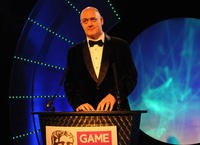 This year's presenter comedian Dara O'Briain entertains the audience (BAFTA / James Kennedy). Dara O'Briain