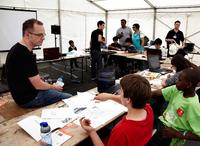 Andy Nuttall is a Producer at Xbox Live. He is also one of the BAFTA Young Game Designers industry experts, on hand to help out at this BAFTA YGD workshop. (Photography: Jonathan Birch) Game Design Workshop at Fuse London