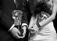 The coveted BAFTA mask Mask: b/w1