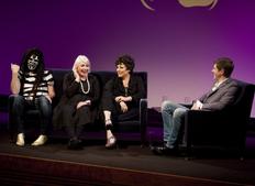 Christine is joined by friends Noel Fielding and Jennifer Saunders. (Photography: Ed Miller)
