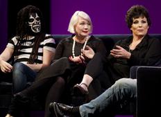 Christine transformed Noel into the Spirit of Jazz and Jennifer became an uncanny Joan Collins (Photography: Ed Miller)