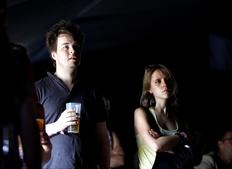 Friday 16 July: Festival goers watching a BAFTA screening of short film 'I Do Air' (Picture: Jonathan Birch)