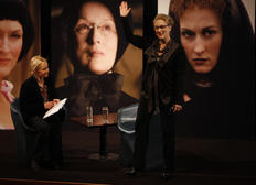 Meryl Streep greets the audience at her BAFTA Life in PIctures event at Academy Headquarters, 17 January 2009.