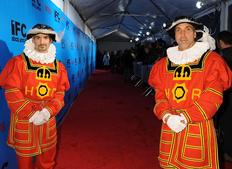 British Beefeaters welcome guests to the Monty Python reunion event in New York on 15 October 2009 (© BAFTA)