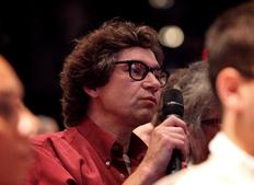 The audience are given the chance to ask their questions to screenwriter Christopher Hampton. (Photography: Jay Brooks) 