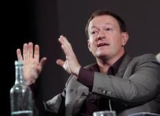 BAFTA winning scriptwriter Simon Beaufoy for tittles including Slumdog Millionaire takes part in the BAFTA and BFI Screenwriters' Lecture Series. (Photography: Jay Brooks)