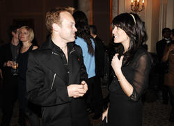 Hosts Claudia Winkleman and Graham Norton at the TV Nominees party. TV Noms Party: Winkleman, Norton