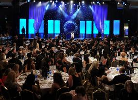 A star-studded audience enjoy the procedings.