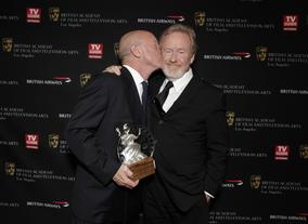 Tony Scott and Ridley Scott accept the Britannia Award for Worldwide Contribution to Filmed Entertainment for their company Scott Free Productions.