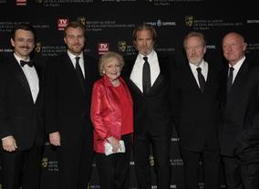The honorees of the 2010 Britannia Awards: Michael Sheen, Christopher Nolan, Betty White, Jeff Bridges, Ridley Scott and Tony Scott.