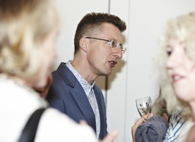 Jeremy greets some of the guests after the lecture. (Picture: BAFTA / J. Birch)