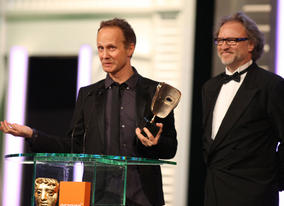 The Girl With The Dragon Tattoo producer Søren Stærmose and director Niels Arden Oplev (Pic: BAFTA/ Stephen Butler)