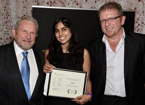 BAFTA Los Angeles Chairman Gary Dartnall, Puja Maewal and The Camera House CEO Rufus Burnham.