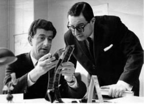 Peter Morley and Cyril Bennett working on This Week. 