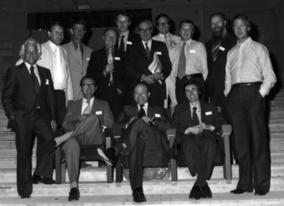 Members of the Academy Council 1975-6 prior to the completion of 195 Piccadilly in 1975.
