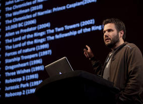 Adam Valdez from MPC leads a session outlining the different stages of VFX production.