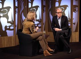Francine Stock begins the interview with a brief recap of Bill's impressive acting career in Television and Film. (Picture: BAFTA/ J.Simmonds)