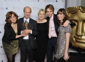 Brian Cant at the 2010 British Academy Children's Awards with his wife Cherry and their three children Rose, Christabel and Peter. Pic: BAFTA/Richard Kendal