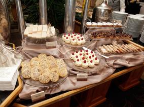 Chef Ashley serves a delicious spread of British-themed cuisine. 