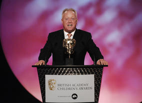 Ceremony host Keith Chegwin gets the evening's proceedings off to a flying start