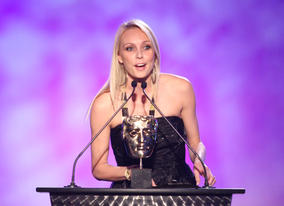 Strictly Come Dancing's Camilla Dallerup presents the first Award of the evening for Pre-School Animation.
