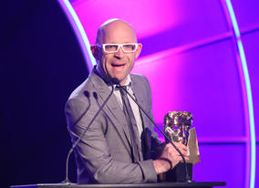 The Gadget Show's Jason Bradbury takes to the stage to present the Video Games category.