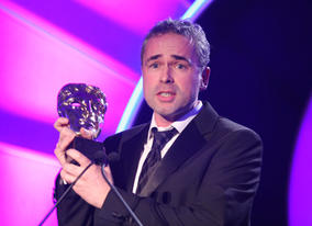 The team behind S4C's Christmas adventure Rhestr Nadolig Wil (Wil's Christmas List) celebrate winning the Drama BAFTA.