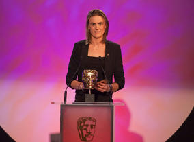Olympic gold medallist Stanning takes a well-deserved break to present the Short Form award.