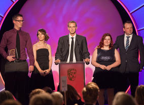 The winning team behind the Binweevils website, including Matt Lester, Daniella Cardiera, James Stanners, Sam Wooldridge and Allie Cranford.