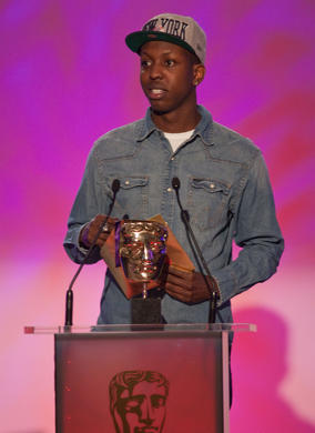 Young entrepreneur and SB.TV founder Jamal Edwards announces the winner in the Interactive category. Edwards recently became the face of Google Chrome.