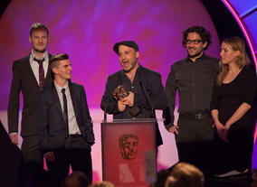 Andy Glynne and the winning team behind Seeking Refuge.