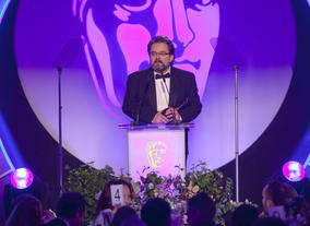 Charlie Philips wins the Editing Fiction BAFTA for Sherlock (A Scandal in Belgravia) 
