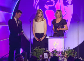 Steph Harris, Dan Jones and Sandra Gorel win the BAFTA for Digital Creativity.