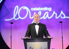 Current Academy Chairman David Parfitt took to the stage to thank everyone involved in staging the tenth annual British Academy Television Craft Awards (BAFTA / Richard Kendal).
