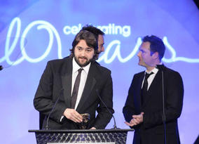 Will Clark, Chris Hassell and Stuart Holton accepted the Interactive Creative Contribution award for their work around Charlie Brooker's zombie drama Dead Set (BAFTA / Richard Kendal).