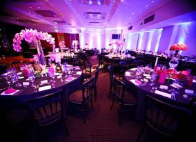 Party setup for a Batmitzvah celebration