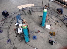 Constructing the set for the EE British Academy Film Awards in 2013