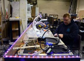 Constructing the set for the EE British Academy Film Awards in 2013