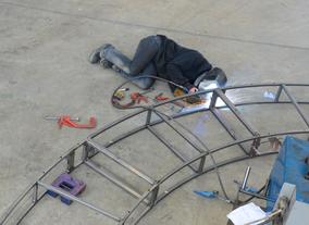 Constructing the set for the EE British Academy Film Awards in 2013