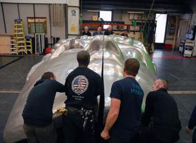 Constructing the set for the EE British Academy Film Awards in 2013