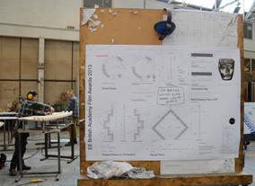 Constructing the set for the EE British Academy Film Awards in 2013