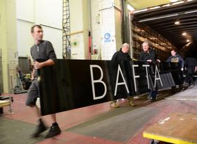Constructing the set for the EE British Academy Film Awards in 2013