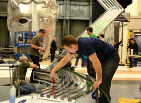 Constructing the set for the EE British Academy Film Awards in 2013