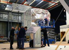 Constructing the set for the EE British Academy Film Awards in 2013