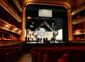Preparing the set for the EE British Academy Film Awards in 2013